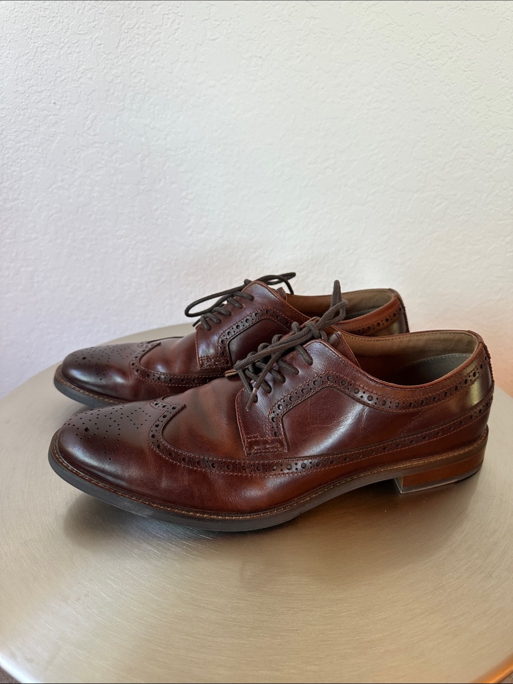Aldo Men’s Brown Leather Brogue Oxfords Sz 11